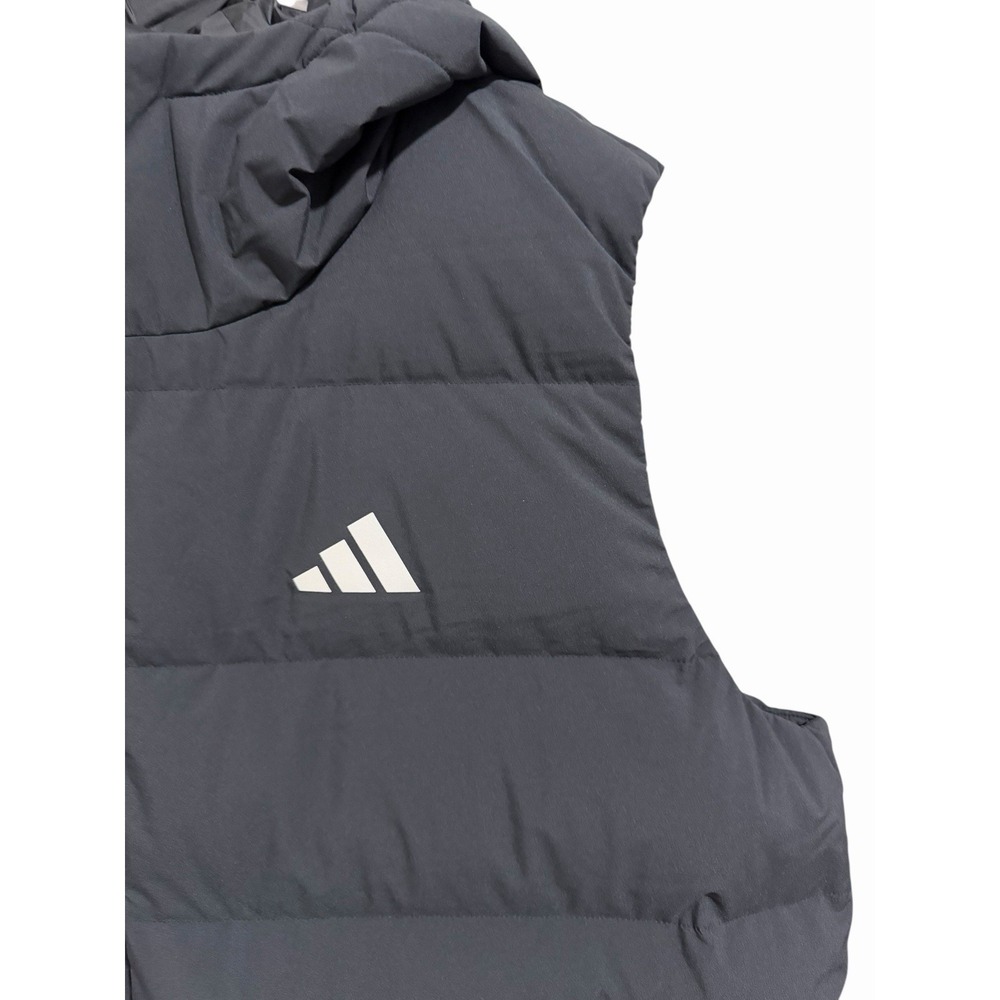 Adidas Black Helionic CLIMAWARM Hooded Down Vest Warm Winter Puffer Mens Size XL - Picture 7 of 15